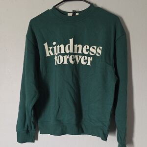 Wild Fable Green Sweatshirt with White Print